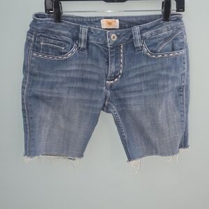 Antik Denim Distressed Blue Jean Shorts